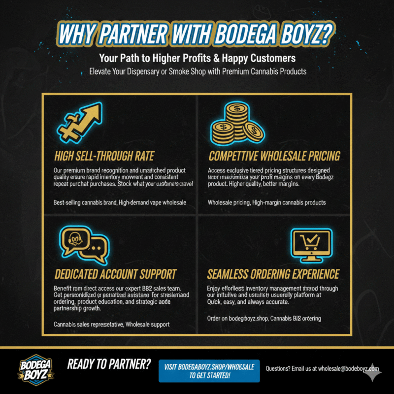 Bodega Boyz Wholesale: Premium Cannabis & Vape Products for Retailers